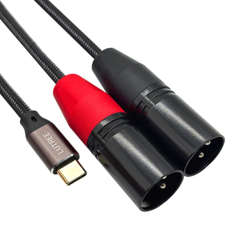 Type-C na dvostruki XLR audio kabel za digitalne uređaje – Green lan LL-XLR-0008, zlatni konektori, jezgro tinom premazano bakra, bakar bez oksidacije, ROHS