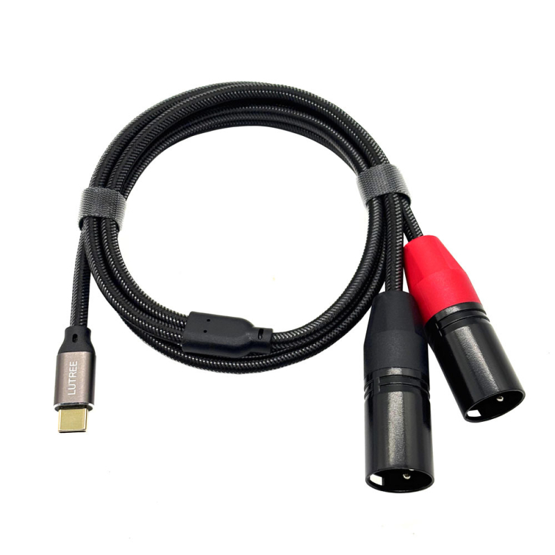 Type-C na dvostruki XLR audio kabel za digitalne uređaje – Green lan LL-XLR-0008, zlatni konektori, jezgro tinom premazano bakra, bakar bez oksidacije, ROHS