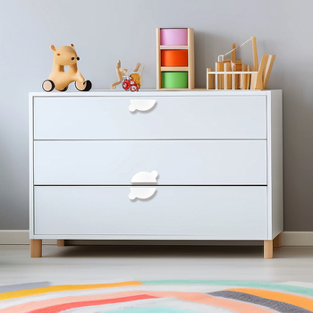 Kuka ormarića s glavom medvjeda, moderni minimalistički stil, aluminijska legura, premaz prskanja, montaža na površinu, oblik polu-knedle