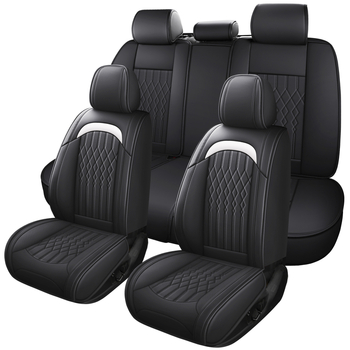 Autóülés-huzat bőrből, mind a négy évszakra, univerzális illeszkedés, szellőzés, szintetikus rost töltés