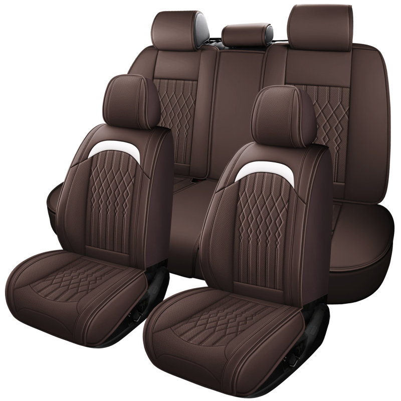 Autóülés-huzat bőrből, mind a négy évszakra, univerzális illeszkedés, szellőzés, szintetikus rost töltés