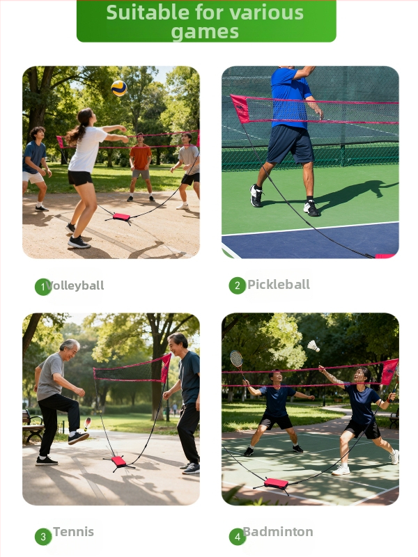 Rám mriežky pre badminton – prenosný, zložiteľný, s rýchlym otvorením, polyesterová konštrukcia; vhodná pre badminton a tenis, domáce a vonkajšie použitie.