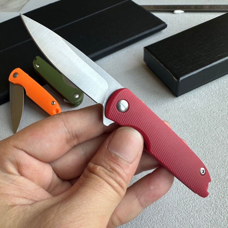 Free Wolf Mini Sklopni Nož Za Ključeve – Brzo Otvaranje, Lagani, ABS Držač, Oštrica od Krom Čelika, Duljina Oštrice 5.5 cm