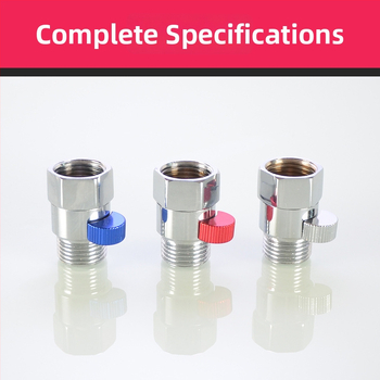 Valvă unghiulară din alamă cu filet intern și extern pentru duș, întrerupător rapid pentru furtunul de duș