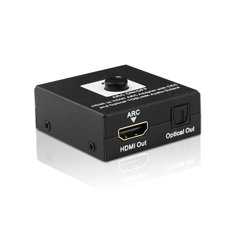 YUNZUO HY-4201-V0-A HDMI na HDMI ARC Audio Return Converter, ARC adapter, 4K/2K/1080p, daljinsko buđenje, upravljanje napajanjem, metalno kućište