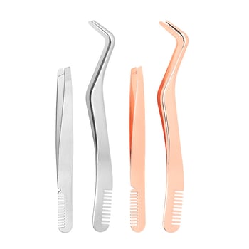 Λαβίδα βλεφαρίδων από ανοξείδωτο ατσάλι με χτένα – εργαλείο τοποθέτησης βλεφαρίδων, μη ηλεκτρικό, εργαλείο ομορφιάς