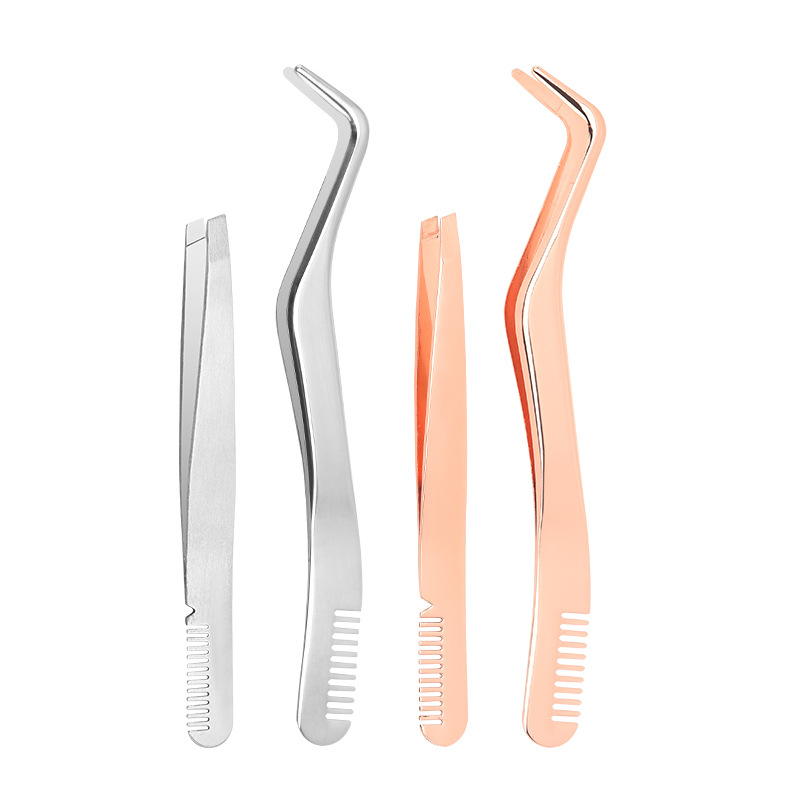 Λαβίδα βλεφαρίδων από ανοξείδωτο ατσάλι με χτένα – εργαλείο τοποθέτησης βλεφαρίδων, μη ηλεκτρικό, εργαλείο ομορφιάς