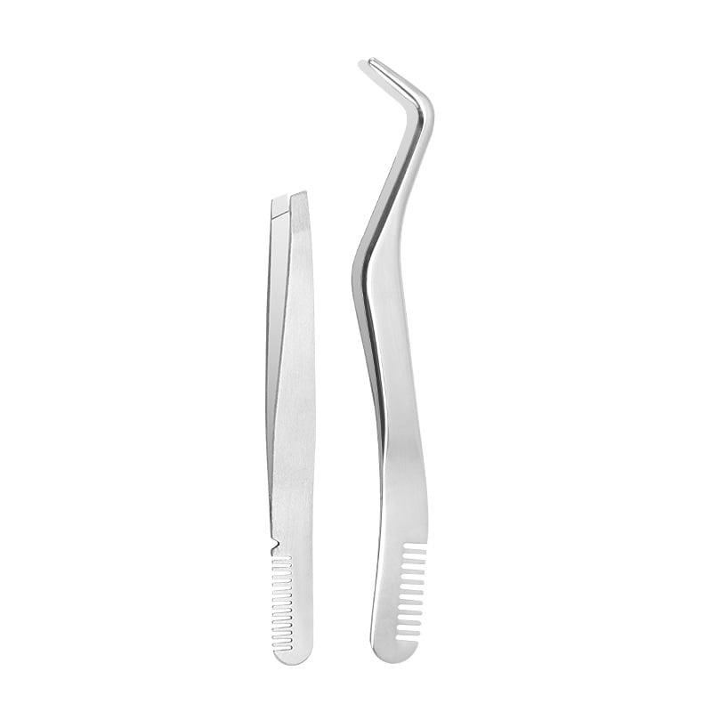 Λαβίδα βλεφαρίδων από ανοξείδωτο ατσάλι με χτένα – εργαλείο τοποθέτησης βλεφαρίδων, μη ηλεκτρικό, εργαλείο ομορφιάς