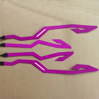 Canhui Bandă luminoasă de avertizare pentru cască cu față completă (material: film de lumină rece)