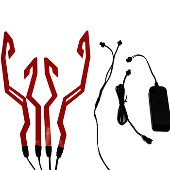 Canhui Bandă luminoasă de avertizare pentru cască cu față completă (material: film de lumină rece)