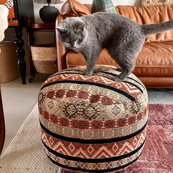 Boho stil futon mat jastuk - poliester, punilo EPP, prugasti uzorak