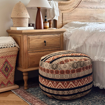 Boho stil futon mat jastuk - poliester, punilo EPP, prugasti uzorak