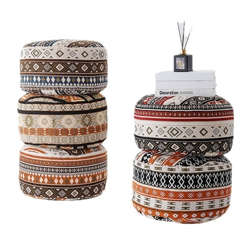 Boho stil futon mat jastuk - poliester, punilo EPP, prugasti uzorak