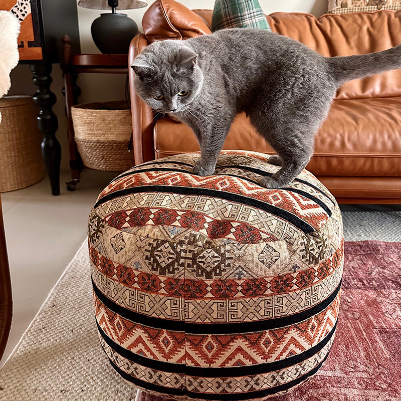 Boho stil futon mat jastuk - poliester, punilo EPP, prugasti uzorak