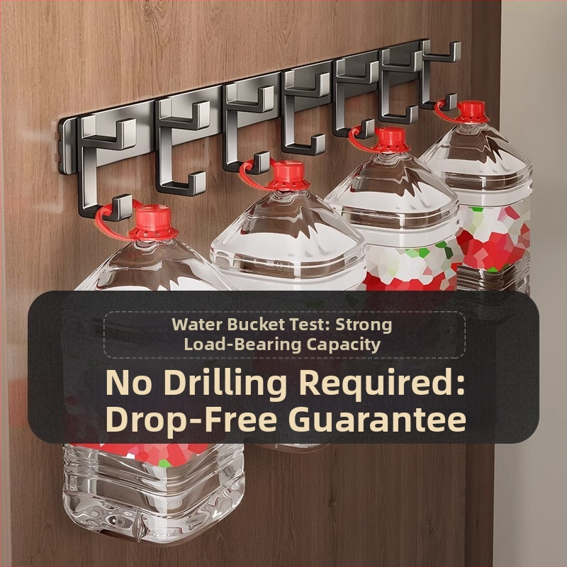 Nástenný vešiak na šaty — model Fjdtdygg, Space hliník, povrch: vypaľovaná farba, na dvere a šatník, moderná jednoduchosť, ľahký luxus