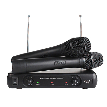 Dvokatani bežični sustav mikrofona za KTV, konferencije i pozornicu (raspon frekvencija 20 Hz–20 kHz, SNR ≥75 dB, uključuje prijemnik)