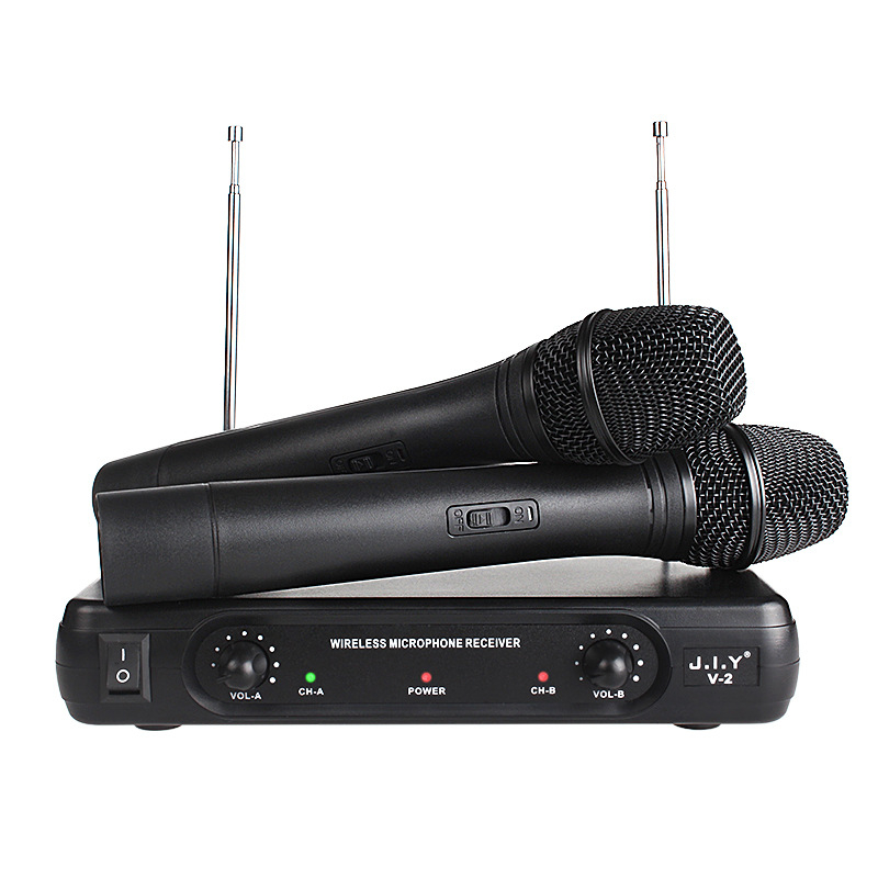 Dvokatani bežični sustav mikrofona za KTV, konferencije i pozornicu (raspon frekvencija 20 Hz–20 kHz, SNR ≥75 dB, uključuje prijemnik)