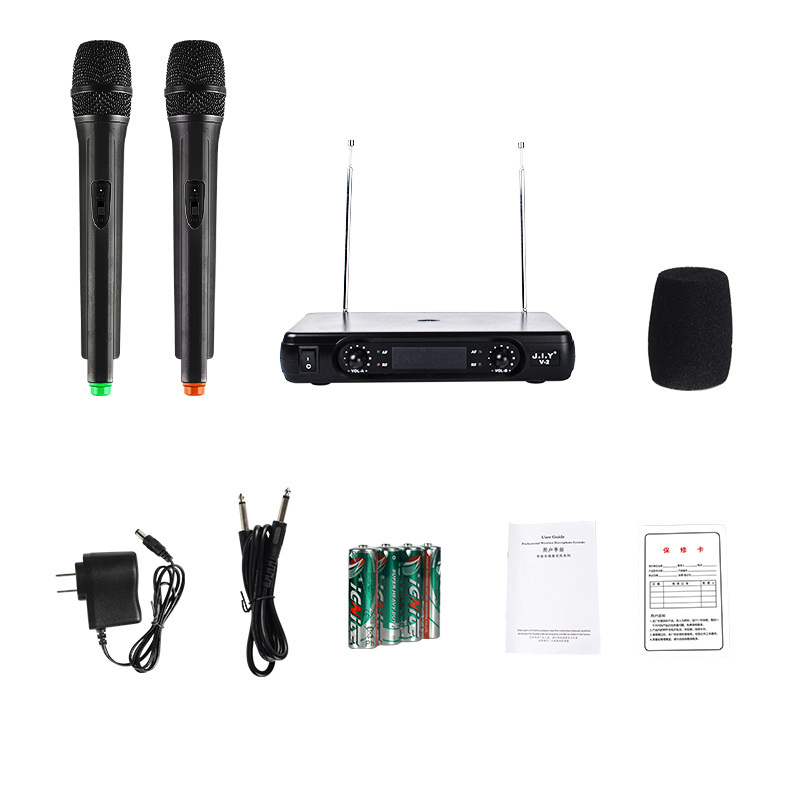 Dvokatani bežični sustav mikrofona za KTV, konferencije i pozornicu (raspon frekvencija 20 Hz–20 kHz, SNR ≥75 dB, uključuje prijemnik)