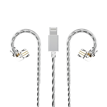 ND D5 bezoksidni bakar s srebrnim jezgrom, MFi potvrđeni Lightning audio kabel za slušalice s dvopinskim konektorom