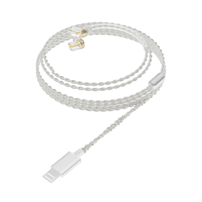 ND D5 bezoksidni bakar s srebrnim jezgrom, MFi potvrđeni Lightning audio kabel za slušalice s dvopinskim konektorom