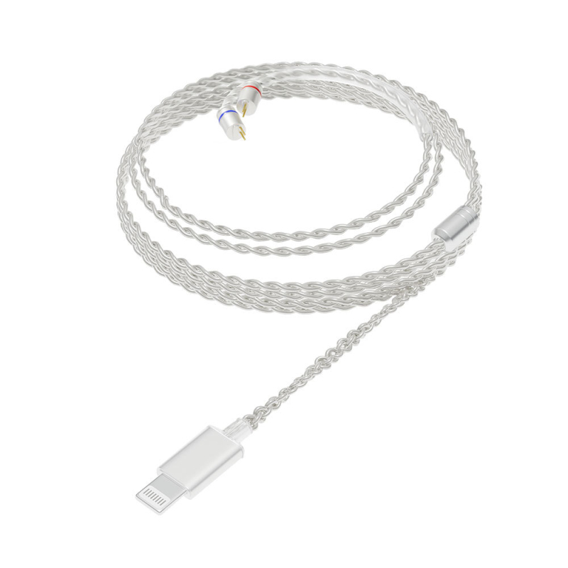 ND D5 bezoksidni bakar s srebrnim jezgrom, MFi potvrđeni Lightning audio kabel za slušalice s dvopinskim konektorom