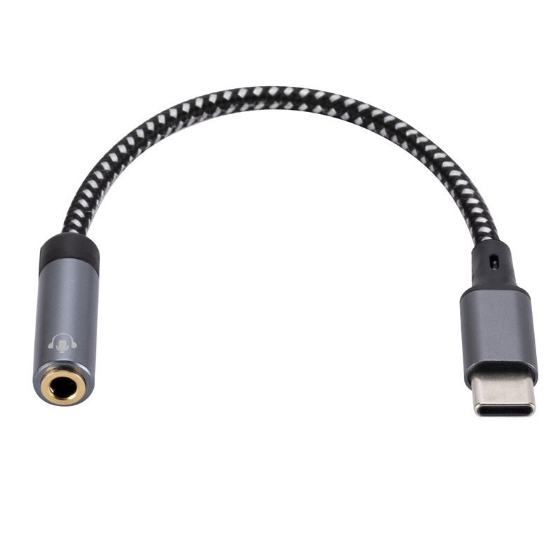 Type-C audio kabel na 3,5 mm za mobitele i tablete, zlatno premazan, pleteni bakar