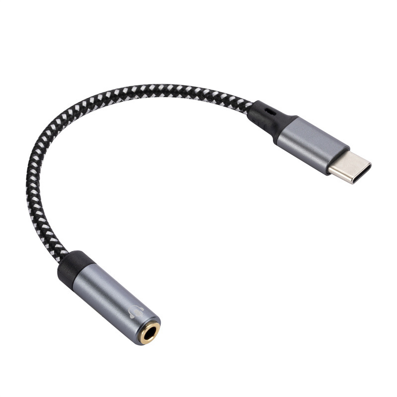 Type-C audio kabel na 3,5 mm za mobitele i tablete, zlatno premazan, pleteni bakar