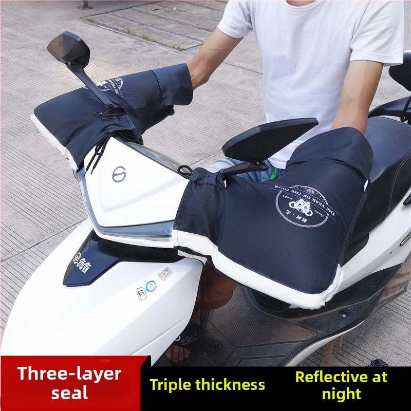 Κάλυμμα χειρολαβής για ηλεκτρικό σκούτερ και μοτοσικλέτα – βαμβακερό, αδιάβροχο, ανθεκτικό στον άνεμο, με παχύτερη μόνωση (ζεύγος)