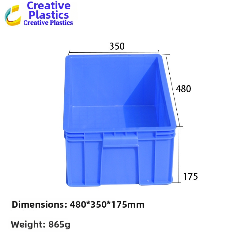 Industrijska plastična kutija za turnover, HDPE, 100% virgin materijal, debljina zida 2–3 mm, nosivost 15 kg, injekcijsko oblikovanje