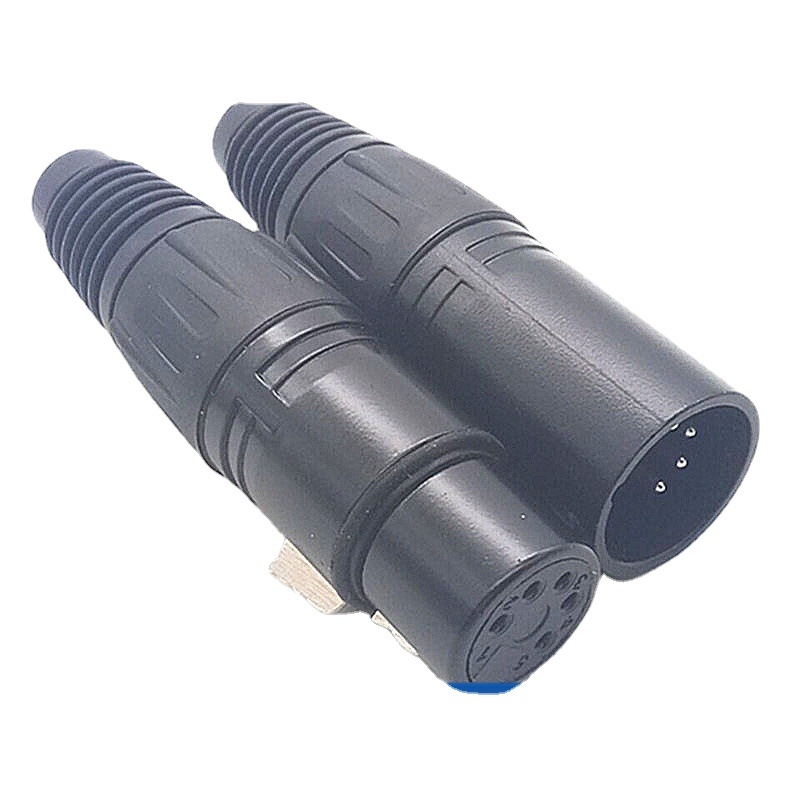 5-pontos XLR mikrofon dugó, rézmaggal, ezüstözött bevonattal, audio/video csatlakozó