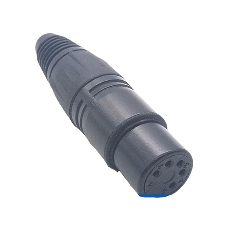 5-pontos XLR mikrofon dugó, rézmaggal, ezüstözött bevonattal, audio/video csatlakozó