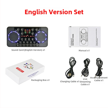 V300 Pro Set živého zvukového karty pre mobilné zariadenia a PC - Bluetooth Reverb, Bezdrôtový, vstavaná batéria 1000–1200 mAh, rozsah frekvencií 60 Hz–15 kHz, výdrž 6–8 h