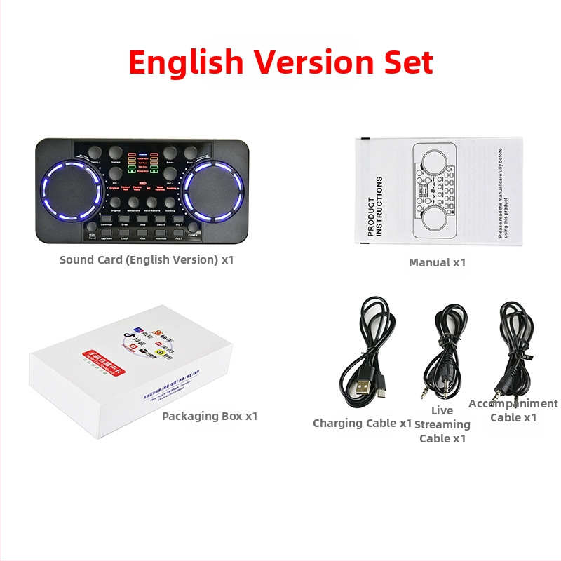 V300 Pro Set živého zvukového karty pre mobilné zariadenia a PC - Bluetooth Reverb, Bezdrôtový, vstavaná batéria 1000–1200 mAh, rozsah frekvencií 60 Hz–15 kHz, výdrž 6–8 h