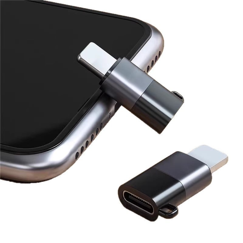 Adaptor OTG Type-C la Lightning pentru dispozitive Apple, model Yql026, compatibil cu microfoane, căști și plăci de sunet