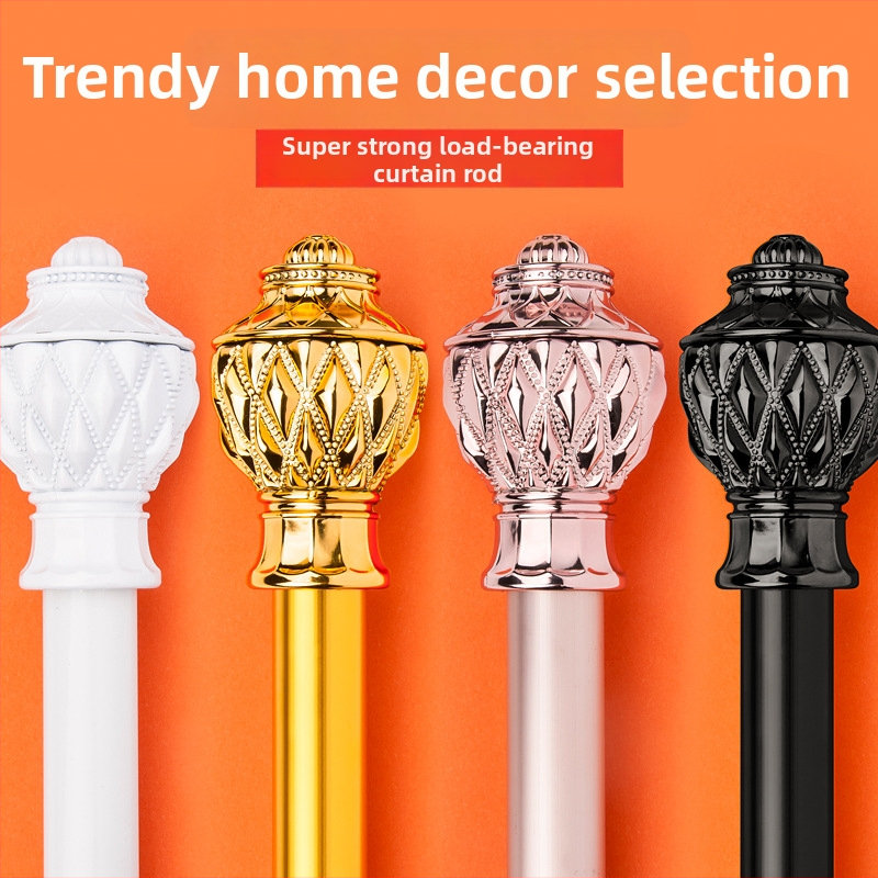 Карниз за завеси - удебелена алуминиева сплав, безшумен ход, римски стил прът, единичен или двойен прът, без персонализация