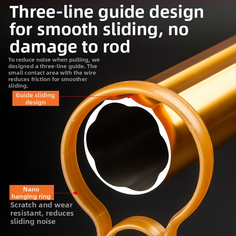 Карниз за завеси - удебелена алуминиева сплав, безшумен ход, римски стил прът, единичен или двойен прът, без персонализация