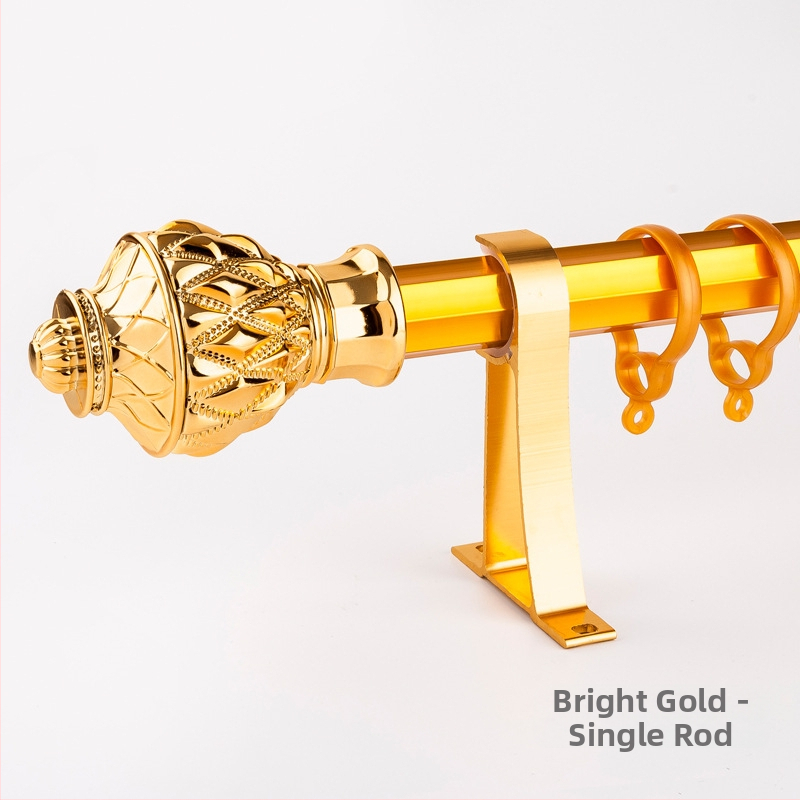 Карниз за завеси - удебелена алуминиева сплав, безшумен ход, римски стил прът, единичен или двойен прът, без персонализация