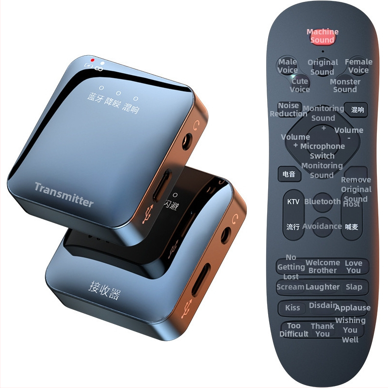 Lavalier mikrofón s integrovanou zvukovou kartou — bezdrôtový klipsový mikrofón pre živé vysielanie na mobile (Bluetooth 5.3, zabudovaná batéria 300–500 mAh, výdrž 6–8 h, frekvenčný rozsah 60 Hz–15 kHz)