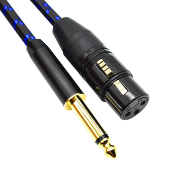 6,5 mm dvostruko jezgreni XLR kabel s 48V phantom napajanjem, 6,35 mm muški na XLR muški/ženski, kabel za mikrofonni mikser