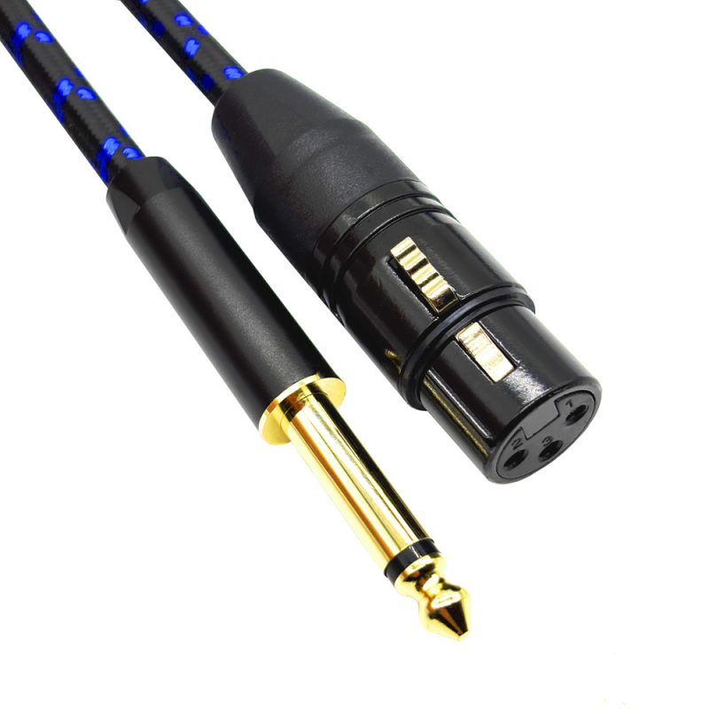 6,5 mm dvostruko jezgreni XLR kabel s 48V phantom napajanjem, 6,35 mm muški na XLR muški/ženski, kabel za mikrofonni mikser