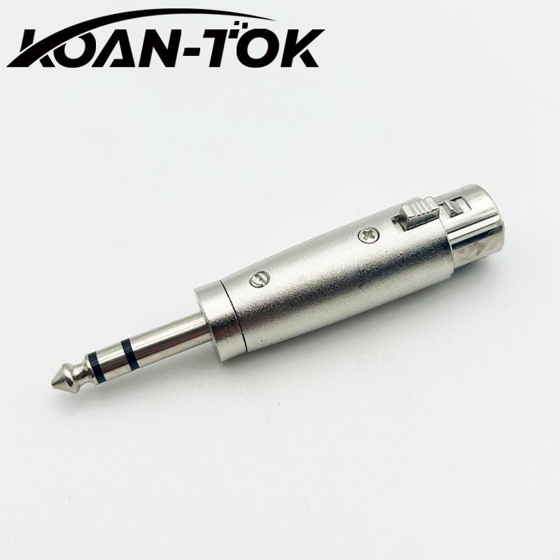 KOAN-TOK adaptor XLR pentru audio și video, design cu dublă rotire, conectori masculi și feminini, temperatură de funcționare standard, fără certificare