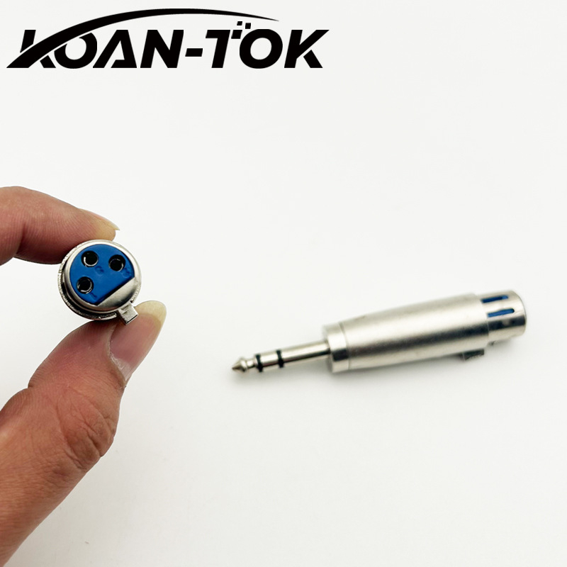 KOAN-TOK adaptor XLR pentru audio și video, design cu dublă rotire, conectori masculi și feminini, temperatură de funcționare standard, fără certificare