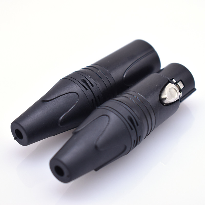 Constant Flame 3‑vezetékes kiegyensúlyozott XLR audio csatlakozó aranyozott réz tüskékkel, férfi és női, burkolat Vastagsága 1,31 mm, SGS tanúsítvány