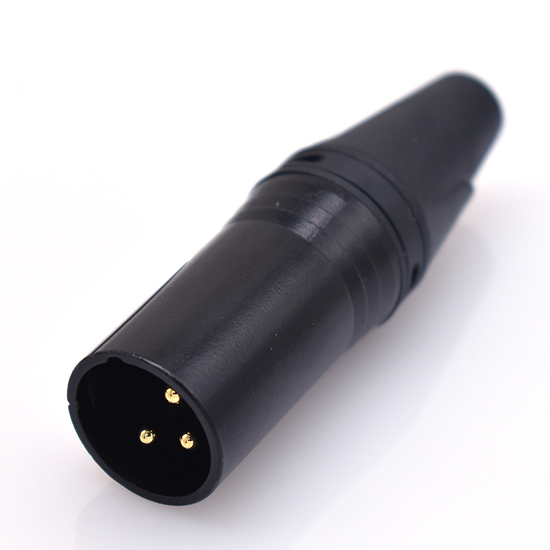 Constant Flame 3‑vezetékes kiegyensúlyozott XLR audio csatlakozó aranyozott réz tüskékkel, férfi és női, burkolat Vastagsága 1,31 mm, SGS tanúsítvány