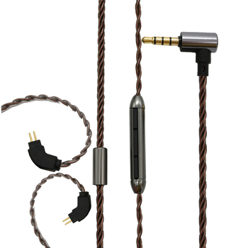 Καλώδιο αντικατάστασης ακουστικών από οξυγονοελεύθερο χαλκό, διπύρηνο, TFZ διεπαφή; πυρήνας από χαλκό με επίστρωση αργύρου; αγωγός με επίστρωση αργύρου