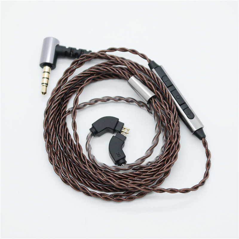 Καλώδιο αντικατάστασης ακουστικών από οξυγονοελεύθερο χαλκό, διπύρηνο, TFZ διεπαφή; πυρήνας από χαλκό με επίστρωση αργύρου; αγωγός με επίστρωση αργύρου