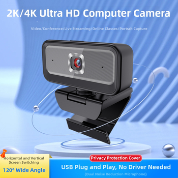 HD webkamera 4K 3840x2160 USB, automatické zaostrovanie, vstavaný mikrofón, 30FPS