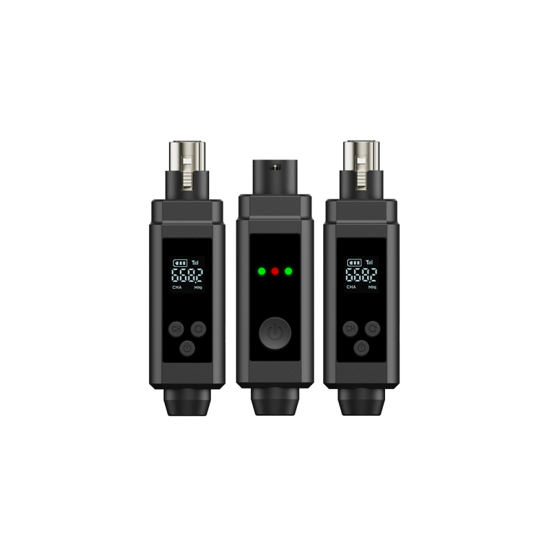 Langpu R-002 Bežični pretvarač mikrofona, 1‑na‑2 audio prijemnik/pojačalo, UHF 500–690 MHz, Omnidirekcionalni, Dinamički mikrofon