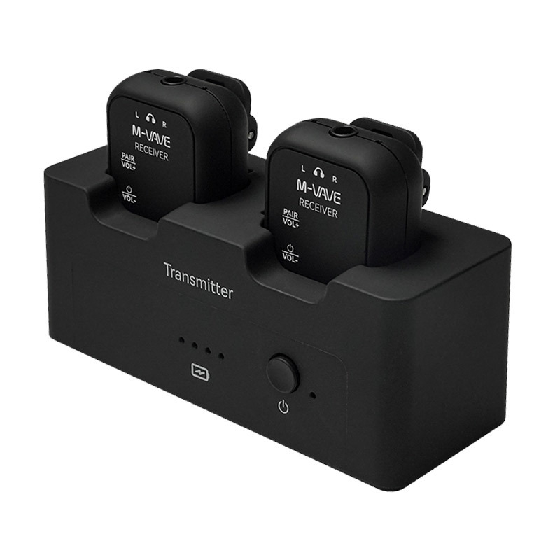 WP-12 Bezdrôtové slúchadlá na monitorovanie pre elektrickú gitaru s Bluetooth vysielačom a prijímačom (1–2)