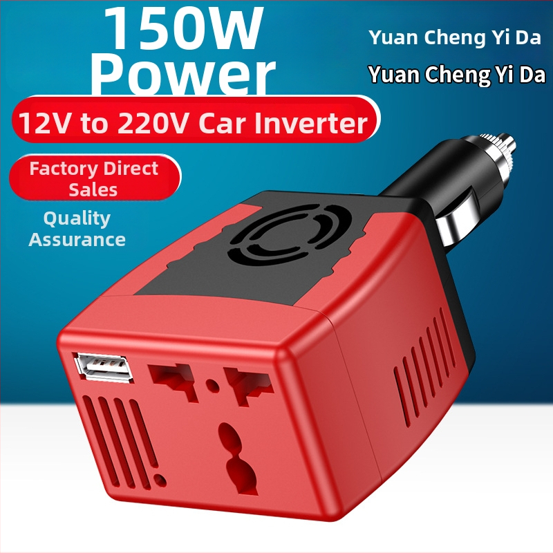 Automobilový invertor 12V vstup, 220V výstup, 200W, USB 2.1A, FCC certifikovaný